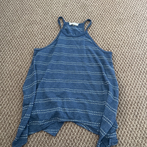 blue and white flowy tank top - Picture 1 of 1
